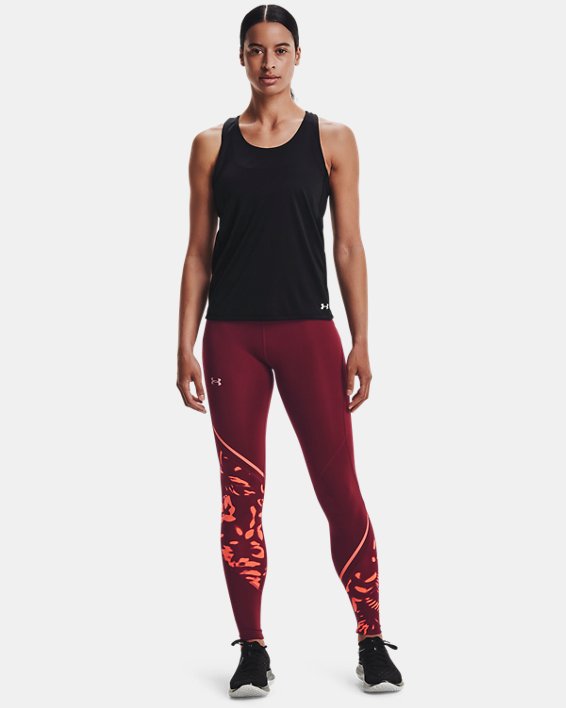 Women's UA Fly Fast 2.0 Print Tights, Red, pdpMainDesktop image number 2